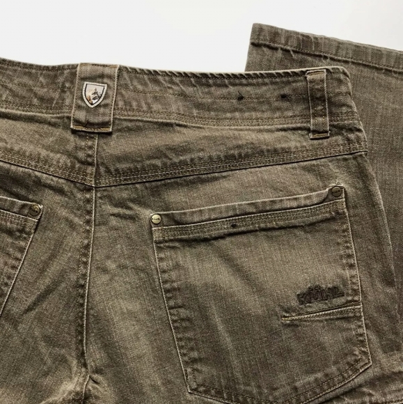 Mens Outdoor Kuhl Riot Vintage Patina Dye Pants Straight Leg Brown Size 36x32 - Picture 2 of 8